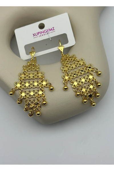 BİJU YILMAZ Vip gold design earring - 26vipk01