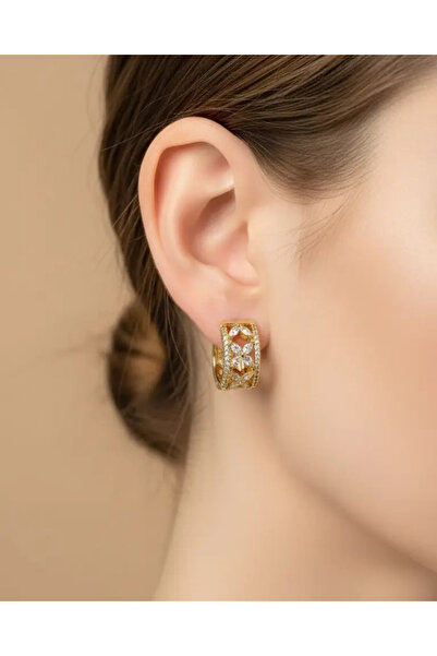 BİJU YILMAZ Xuping Gold Stone Earrings - 25-Xpkp84