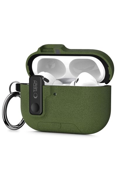 Tech-Protect Тънък калъф с кука за Apple AirPods Pro 3 - зелен