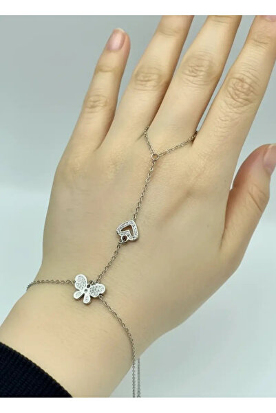 BİJU YILMAZ Steel silver butterfly shahmeran - 25shm12