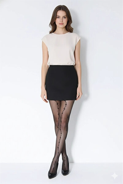 mtm My The Mall Giyim Daymod Women's Diamond Glitter Pantyhose