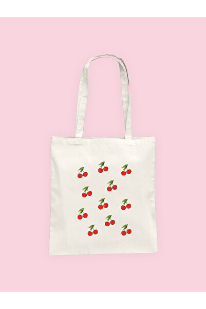 Hayali Şeyler Cherry Printed Cloth Bag