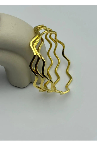 BİJU YILMAZ Çelik 3'lü İnce Zikzak Ajda Bilezik - 25-ajd33