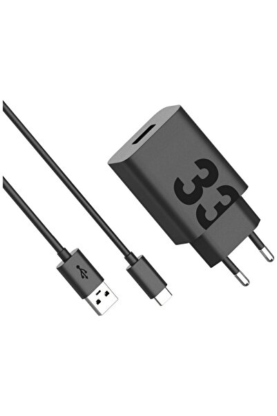 Motorola Φορτιστής TurboPower 33W USB-A, γρήγορη φόρτιση με καλώδιο USB-C 1 m...