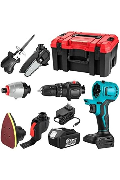 OEM 5 in 1 Multifunctional Cordless Tool Set with 2 Batteries - Drill, Chains...