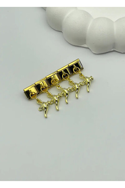 BİJU YILMAZ مصباح سحري ذهبي من الفولاذ مع حلية نومي معلقة - 25crm14