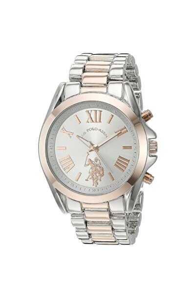 U.S. Polo Assn. Womens Quartz Watch, Analog Display and Stainless Steel Strap...