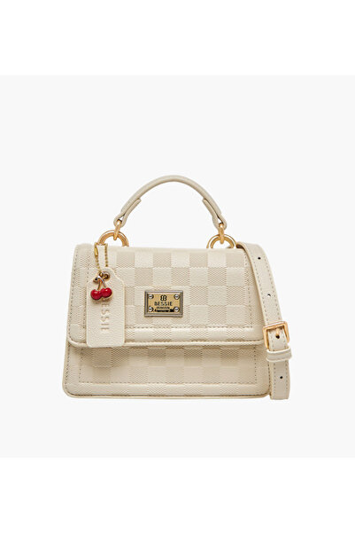 Bessie London Textured Crossbody Bag with Detachable Strap