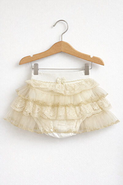 Kardeşler Bebe Baby Girl Tulle Ruffle Skirt with Pantyhose