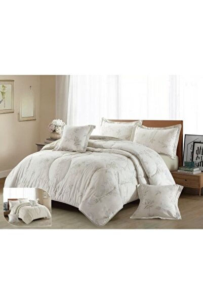 smart home 6-Piece Double Bed Set with Quilted Comforter 260x240 cm – Soft Mi...