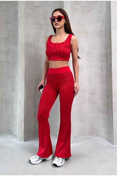 ezber moda Double Set of Suits, Flexible Fabric, High Waist, Spanish Style Tr...