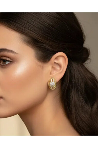 BİJU YILMAZ Xuping gold design earrings - 25-xpkp118