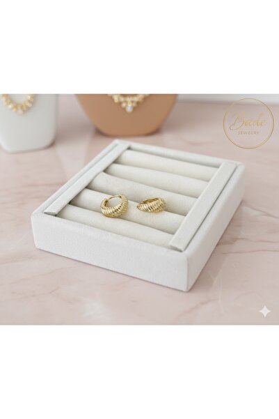 Bade Jewelry Xuping Burgu Çelik Halka Küpe 14k Gold Rengi Kararmaz Hipoalerjenik