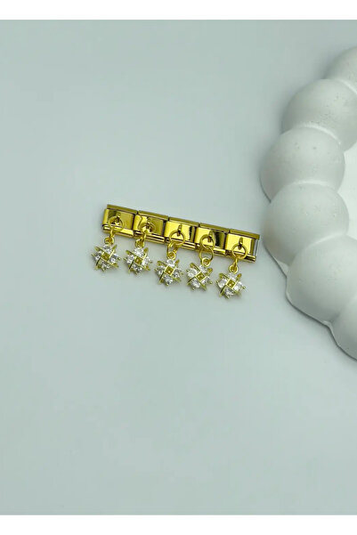 BİJU YILMAZ Çelik Gold Taşlı Sallantılı Nomi Charm - 25crm22