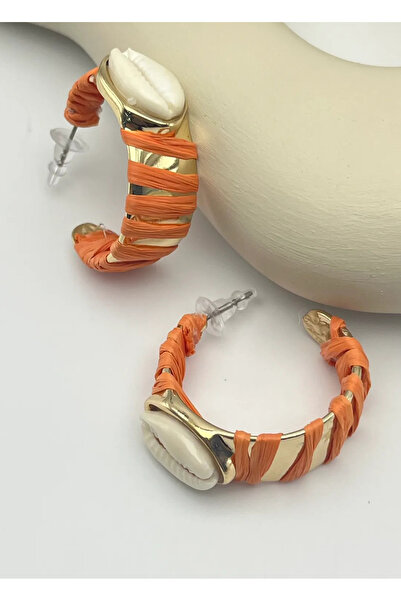BİJU YILMAZ Vip gold orange earrings - 25-vip244