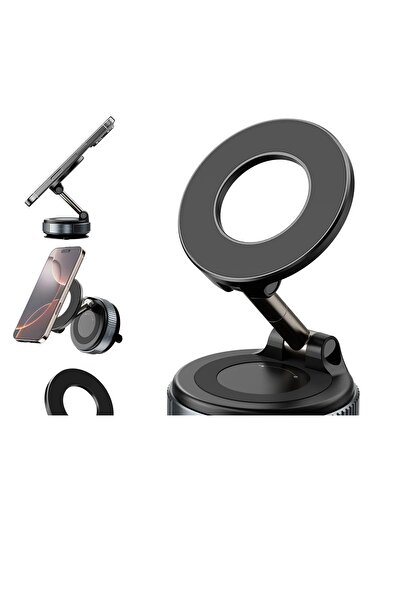 Keyfi Sepet 360 Dönebilen Ayarlanabilir Vakumlu Araç İçi Telefon Tutucu Kulla...