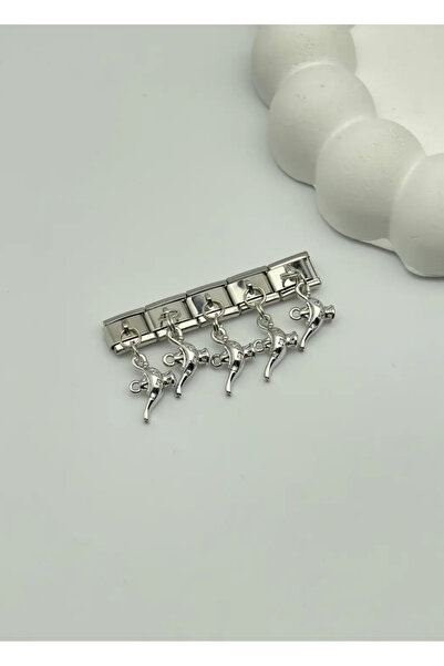 BİJU YILMAZ Steel Silver Magic Lamp Dangle Nomi Charm - 25Crm13