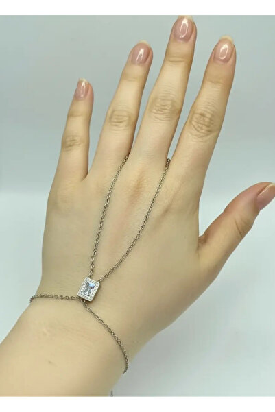 BİJU YILMAZ شاحمران فضي من الفولاذ مع أحجار باجيت - 25shm13