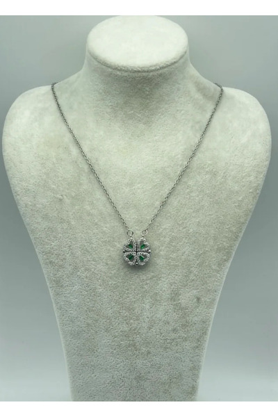 BİJU YILMAZ Steel Silver Opened Heart Necklace - 25-Ctr65