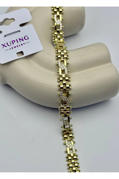 BİJU YILMAZ سوار ذهبي مرصع بالأحجار من Xuping - 25-xpb151