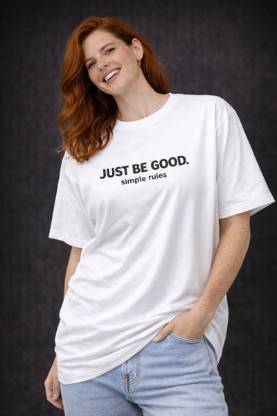 Me&On WEAR قصة فضفاضة تي شيرت للجنسين مصنوع من القطن بنسبة 100% - مطبوع عليه ...