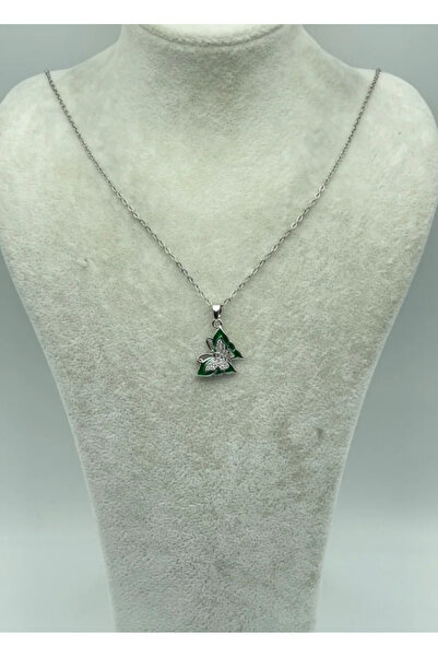 BİJU YILMAZ Steel Silver Butterfly Necklace - 25-Ctr164