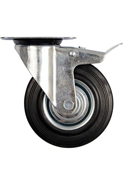 Other Swivel caster with black rubber and brake 160mm / 87325 / VOREL