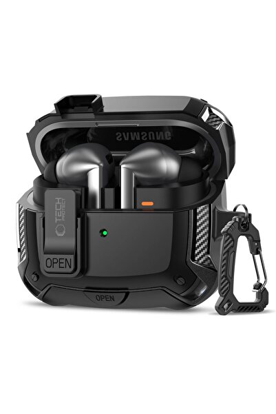 Tech-Protect Carcasă Carbonox pentru Samsung Galaxy Buds 3, Neagră