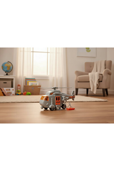 Sunman Maxx Wheels Sesli ve Işıklı Oyuncak Acil Yardım Helikopteri Gri 20 cm