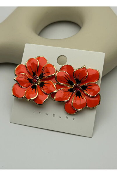 BİJU YILMAZ Vip Pomegranate Flower Earrings - 25-Vip271