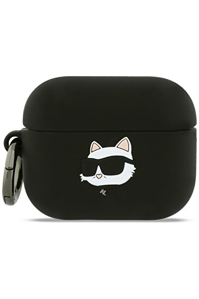 Karl Lagerfeld 3D Silicone Choupette Case for AirPods Pro 3 - Black