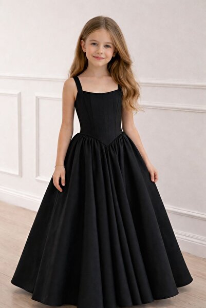 FKB FOR KIDS BABY Kız Çocuk Tasarım Drapeli Uzun Elbise