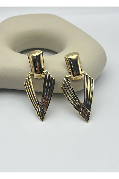 BİJU YILMAZ Vip gold design earring - 25-vip247