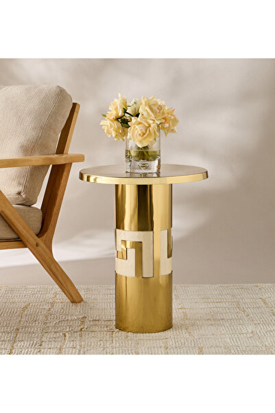 Gia Como Enamel Cutwork Accent Table - 55 x 45 cms