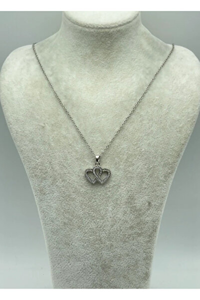 BİJU YILMAZ قلادة قلب فضية من الصلب - 25-ctr200