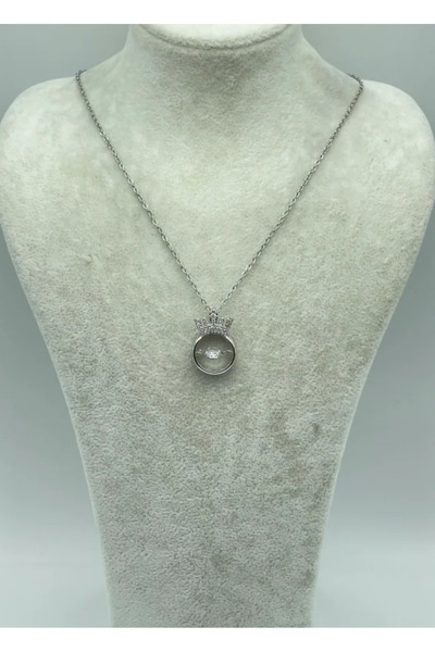 BİJU YILMAZ Steel Silver King Necklace - 25-Ctr139