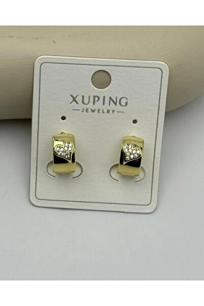 BİJU YILMAZ أقراط ذهبية صغيرة على شكل قلب من Xuping - 25-xpkp136