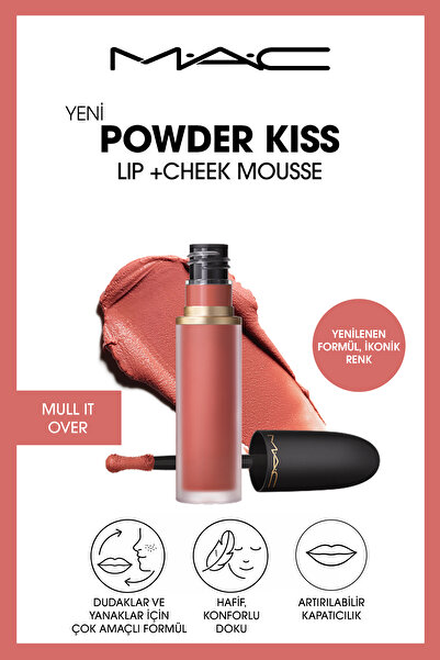 M.A.C Powder Kiss Lip & Cheek Mousse Dudak ve Yanaklar için Hafif Yapılı Buğu...