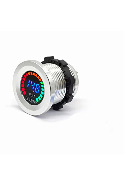 Mellifera Otomobil Motosiklet Tekne Yat Karavan Dijital Alüminyum Voltmetre 12V
