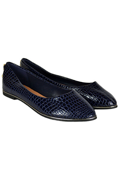 Elis Fashion Balerini bleumarin din piele ecologica lacuita #1307