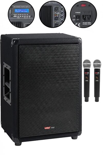 Lastvoice LPS-15MA Mikrofonlu Portatif Ahşap Kabin Hoparlör 15 İnç 1000W
