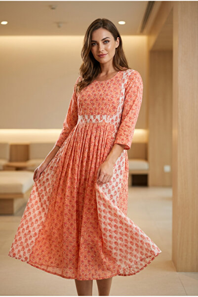 OEM Hand-printed cotton dress