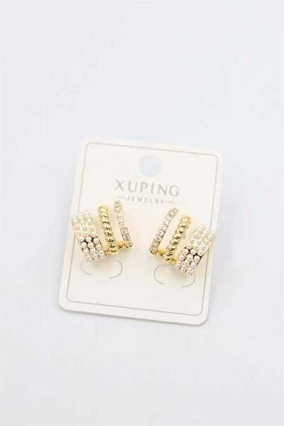 MENESSA Pearl Hoop Earrings - Gold