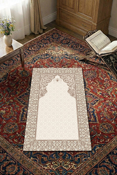 THEMODERNHANE Covoraș de rugăciune moale din pene de găină, cu bază anti-alun...