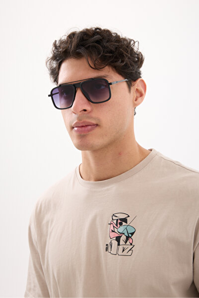 Chunky Frame Hablat Luxury Square Uv400 Filtered Men's Black Ultra Light Sung...