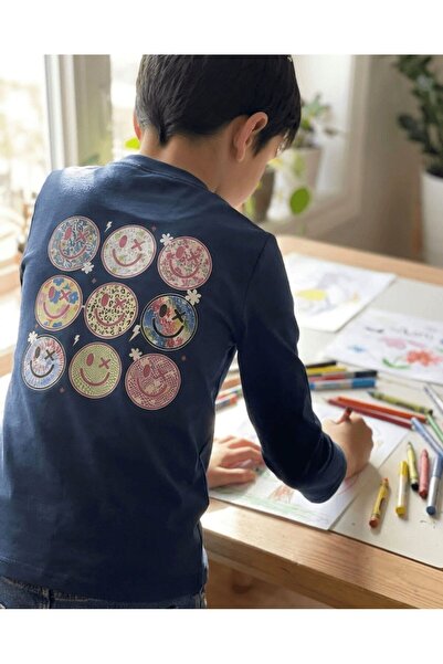 Mir KidsClup تي شيرت بأكمام طويلة من قماش الإنترلوك للجنسين