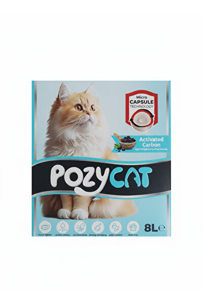 POZYCAT Micro Capsule Technology Karbonlu Akıllı Kedi Kumu 8 Lt