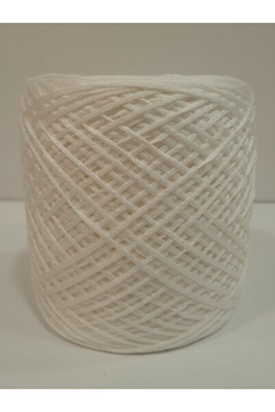 İPLİKOUTLET Kırık Beyaz 2mm Simli Lase İp 250 Gram