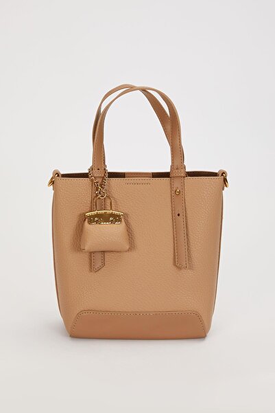Levidor Khaki Chain Bag Detailed Handbag