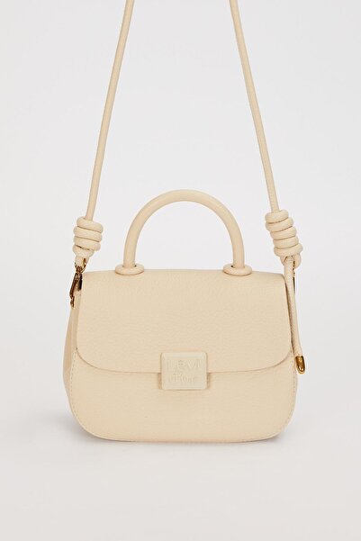 Levidor Cream Knot Detail Strap Shoulder Bag
